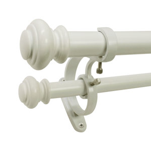 Lemoine Urn Telescoping Double Curtain Rod and Hardware Set