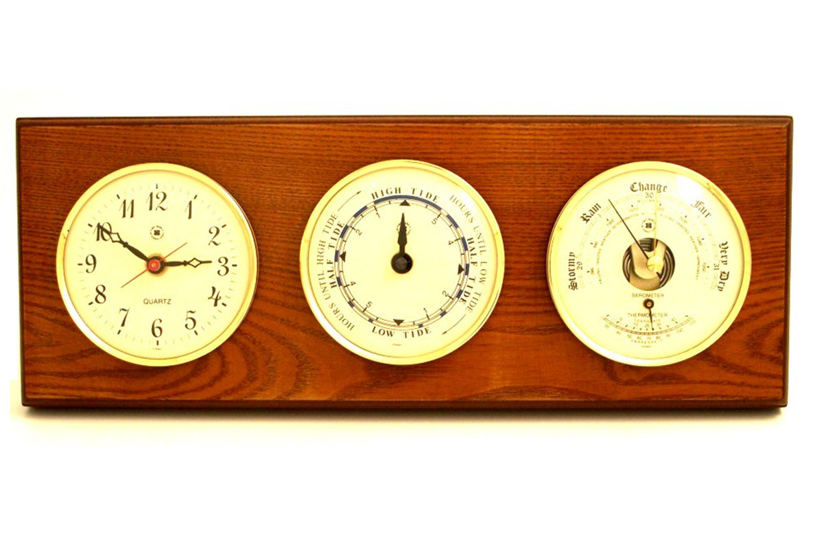 BeyBerk Time Tide Wall Clock with Barometer and Thermometer & Reviews