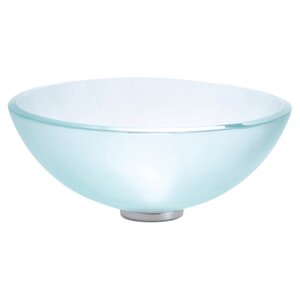 Frosted Circular Vessel Bathroom Sink