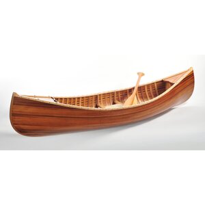 Contemporary Handcrafted Canoe Model Boat