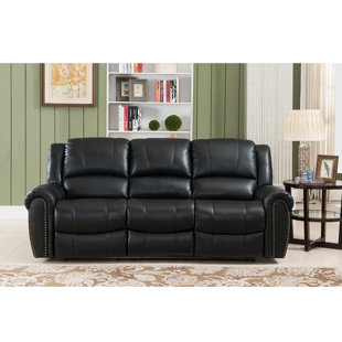 Reclining Sofa With Tray Table Wayfair Inessa Reclining Sofa
