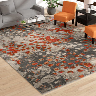 Orange Rugs You Ll Love Wayfair Annabel Gray Orange Area Rug