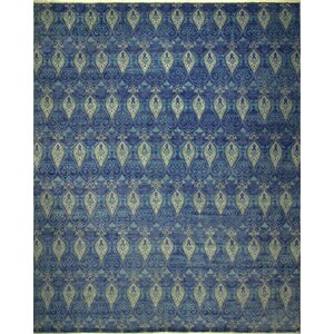 One-of-a-Kind Harkness Hand-Knotted Wool Blue Area Rug