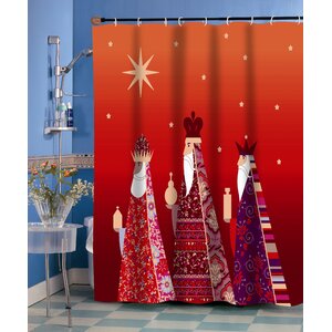 Reinhard Polyester Holiday Shower Curtain