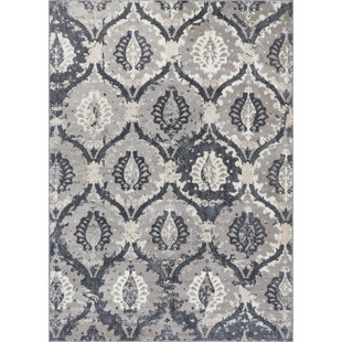 Large Dark Grey Rug Wayfair Co Uk Pearl Felize Modern Ogee Ikat Vintage Distressed Dark Grey Rug