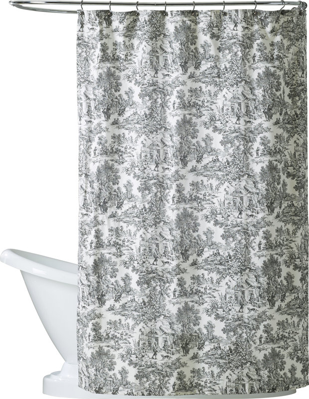 Lark Manor Gatineau Cotton Toile Shower Curtain Reviews Wayfair Gatineau Cotton Toile Shower Curtain