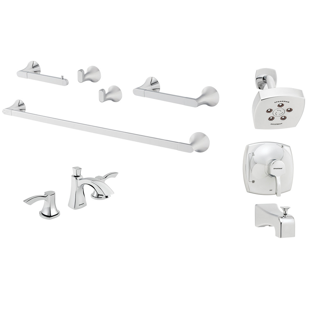 Speakman Tiber Bathroom Bundle 10 Piece Hardware Set Wayfair