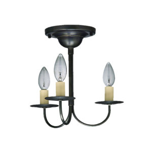 Chandelier 3-Light Semi Flush Mount