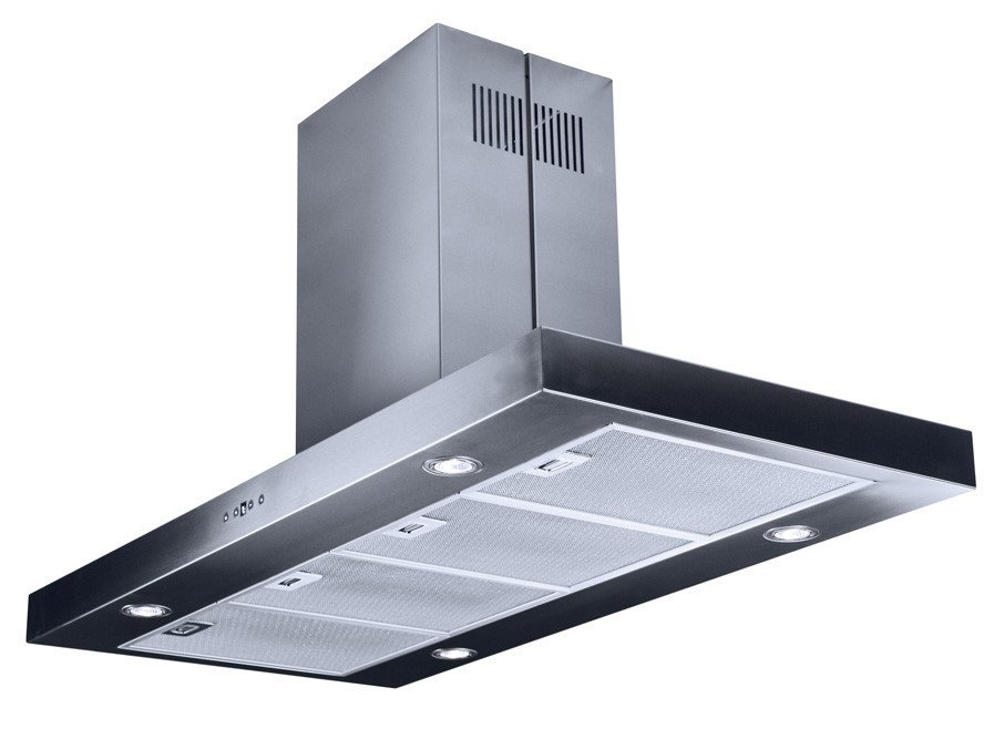 Hallman 48" Chimney 860 CFM Convertible Island Range Hood & Reviews