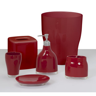 Red Bathroom Accessories You Ll Love Wayfair Quickview Turquoise White Red
