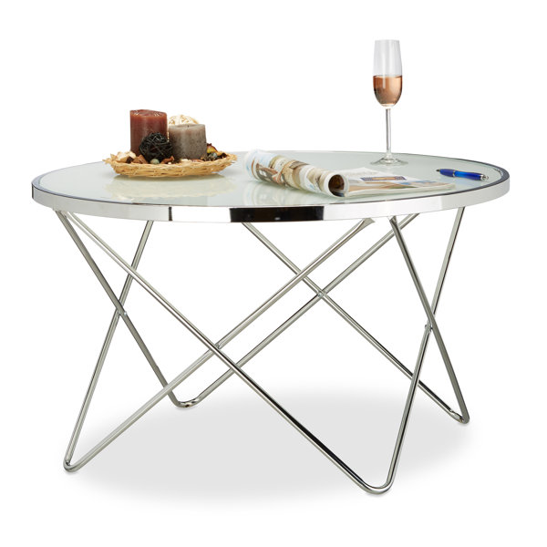 Frosted Gl Side Table Wayfair Co Uk