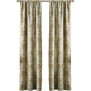 Chantel Damask Room Darkening Single Curtain Panel