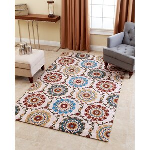 Claysville Hand-Tufted Maroon Area Rug