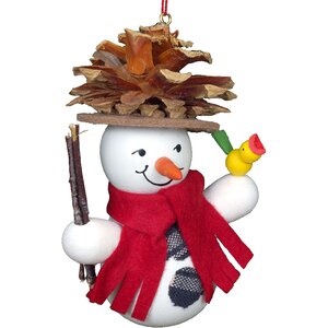 Snowman with Pine Hat Ornament