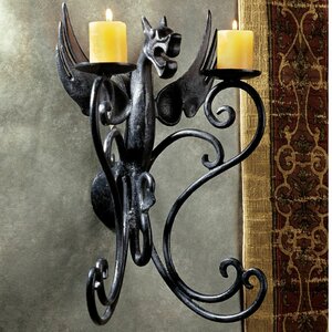 Castle Dragon Iron Sconce