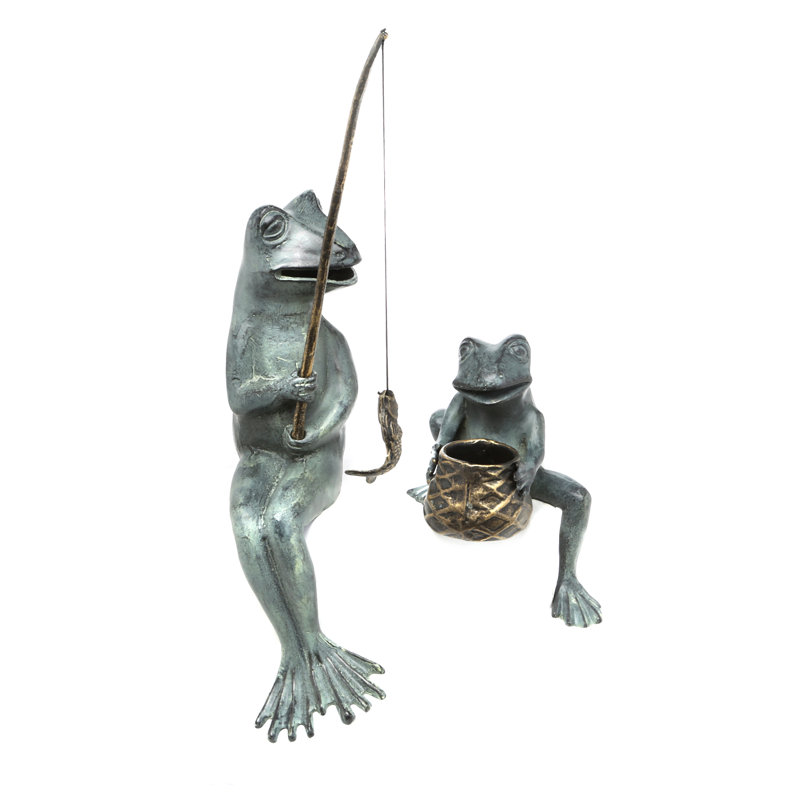 SPI Home Fishing Frog Mama and Baby Garden Statue & Reviews Wayfair