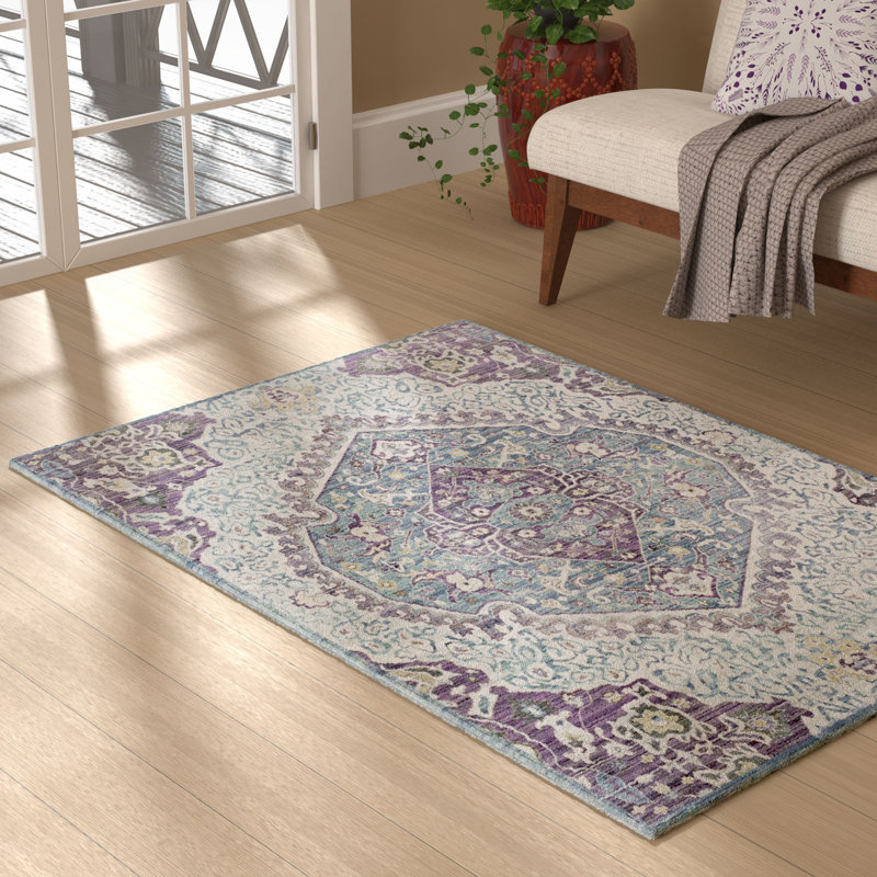 Fields Bright Purple Pale Blue Area Rug Joss Main Fields Bright Purple Pale Blue Area Rug