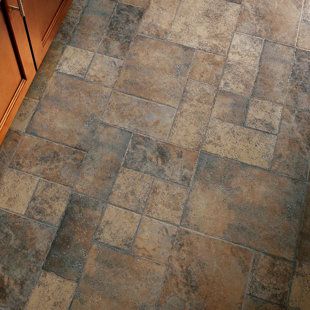 Tile Look Laminate Flooring Stones And Ceramics 15 94 X 47 75 8 3mm Tile Laminate Flooring In Weathered Way Earthen Copper