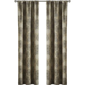 Primavera Damask Blackout Single Curtain Panel