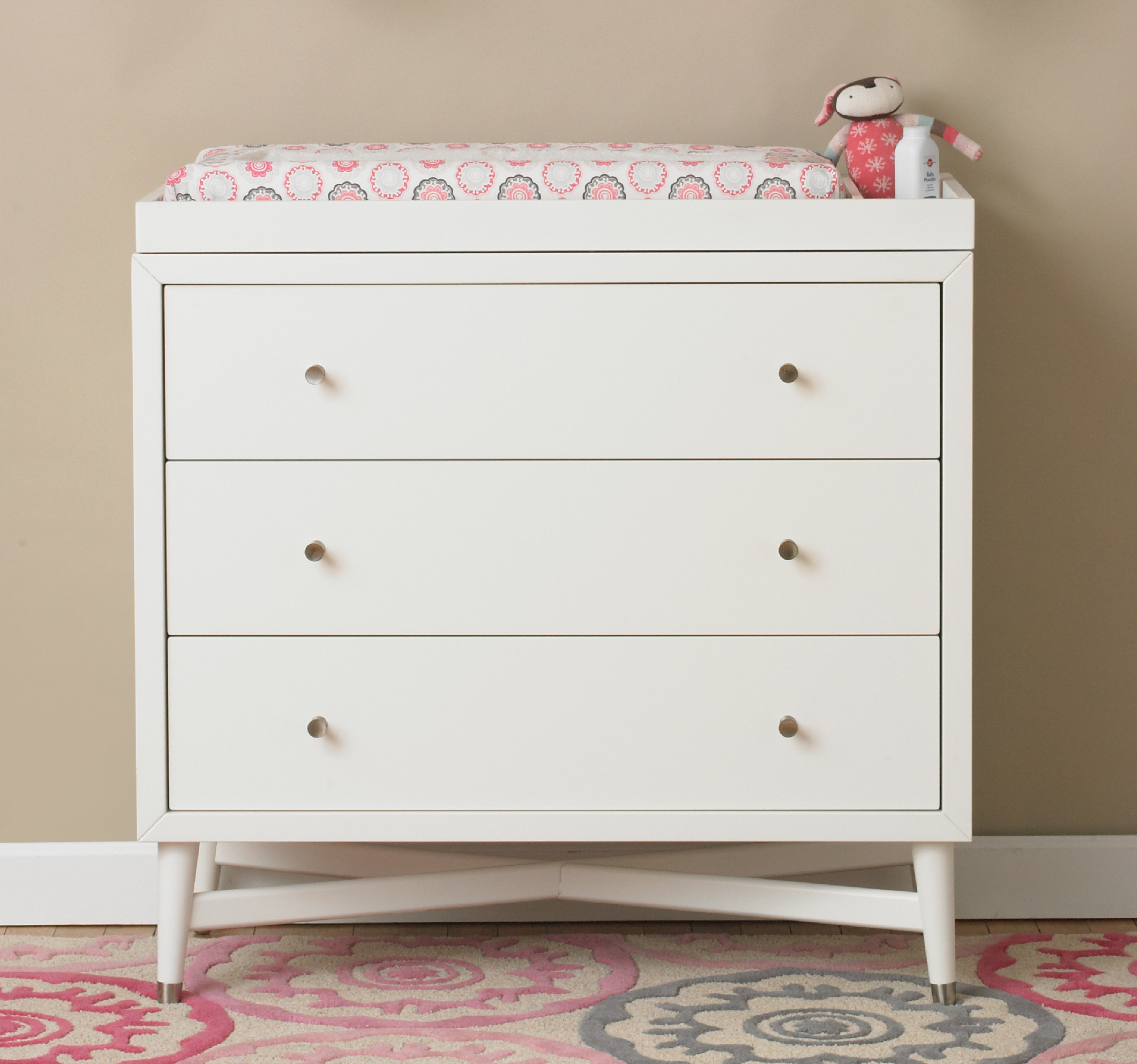 Dwellstudio Mid Century 3 Drawer Changing Dresser In French White Dwellstudio Mid Century 3 Drawer Changing Dresser In French White Wayfair