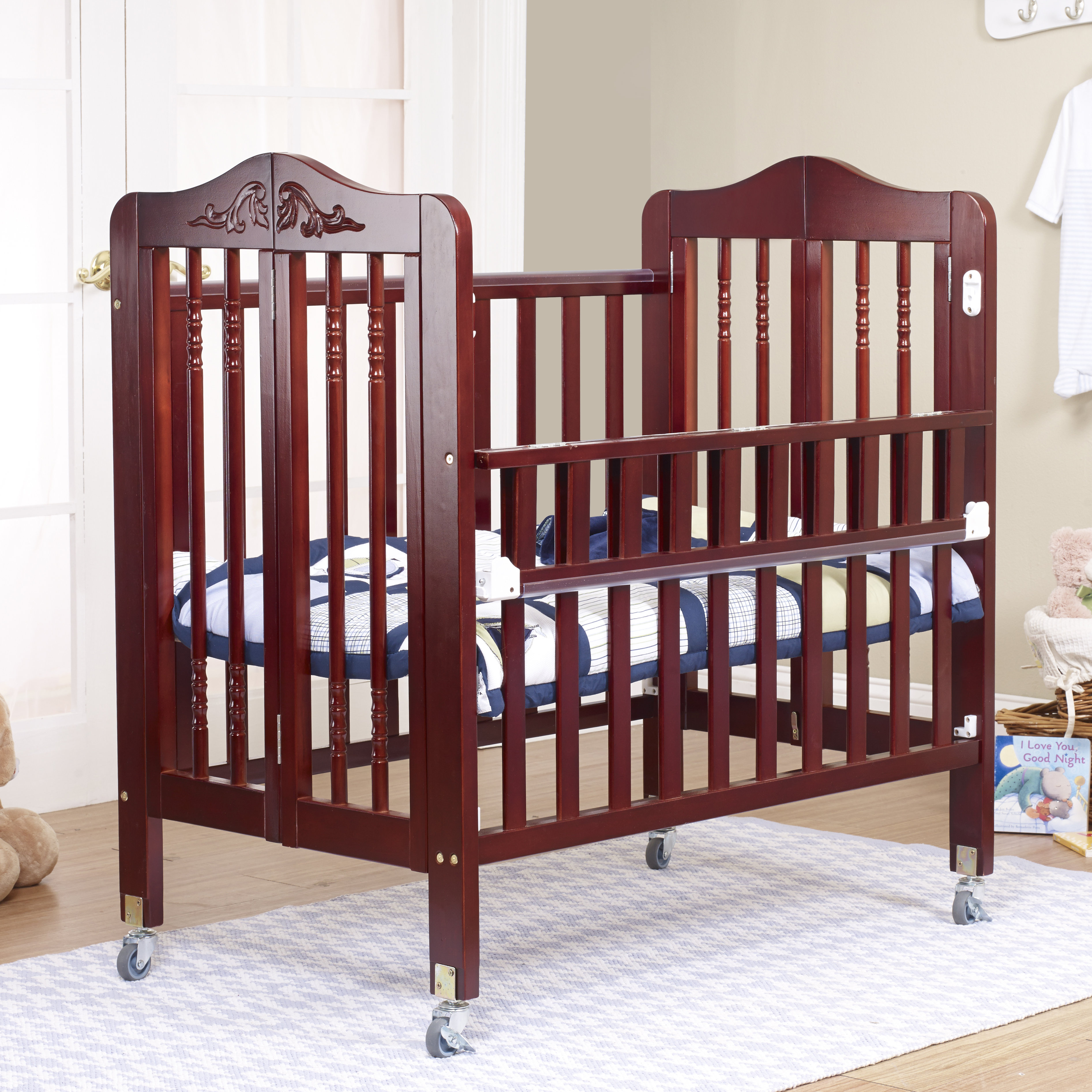 Orbelle Nataliel Folding Portable Crib with Mattress & Reviews | Wayfair