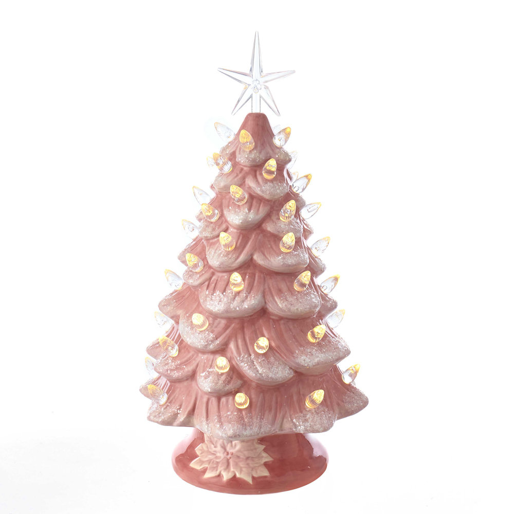 Kurt Adler 13 Pink Artificial Christmas Tree With Warm White Led Kurt Adler 13 Pink Artificial Christmas Tree With Warm White Led Light Wayfair