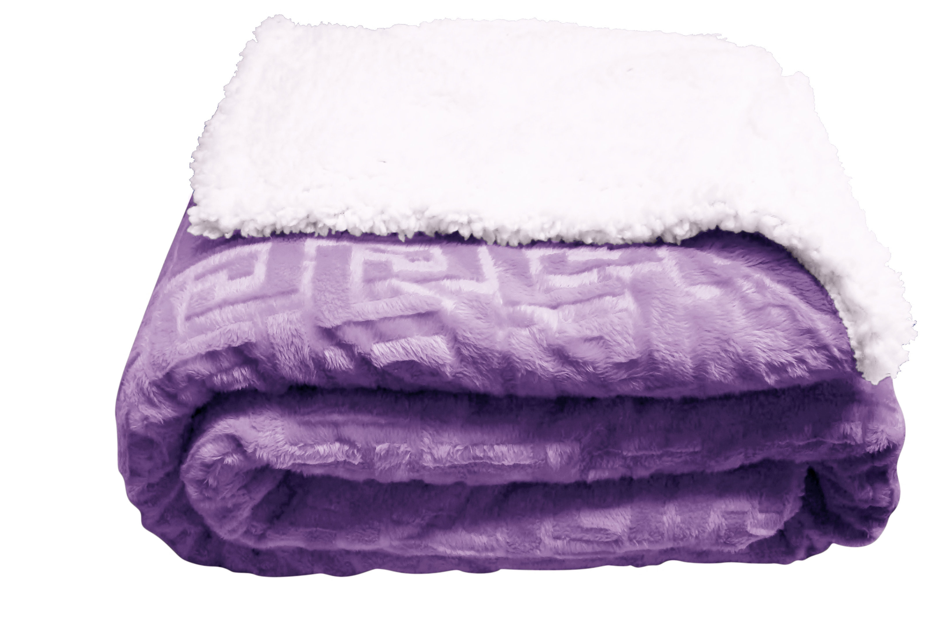 Zipcode Design Ronda Textured Sherpa Throw Blanket & Reviews Wayfair