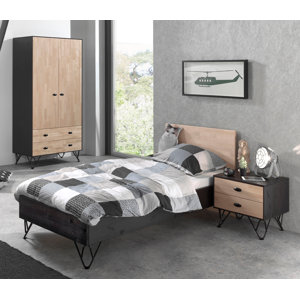 3-tlg. Schlafzimmer-Set William, 90 x 200 cm von..
