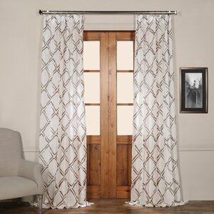 Buy Chantelle Geometric Sheer Tab Top Single Curtain Panel!