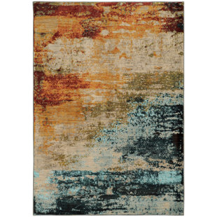 Modern Abstract Area Rugs Allmodern Haugan Abstract Blue Red Area Rug