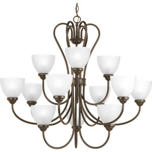 Yakubu 12-Light Shaded Chandelier
