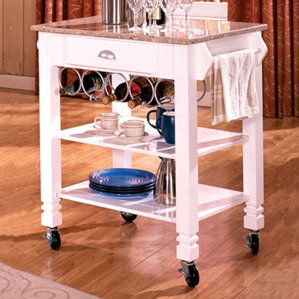 Kitchen Island with Marble Top by Bernards
