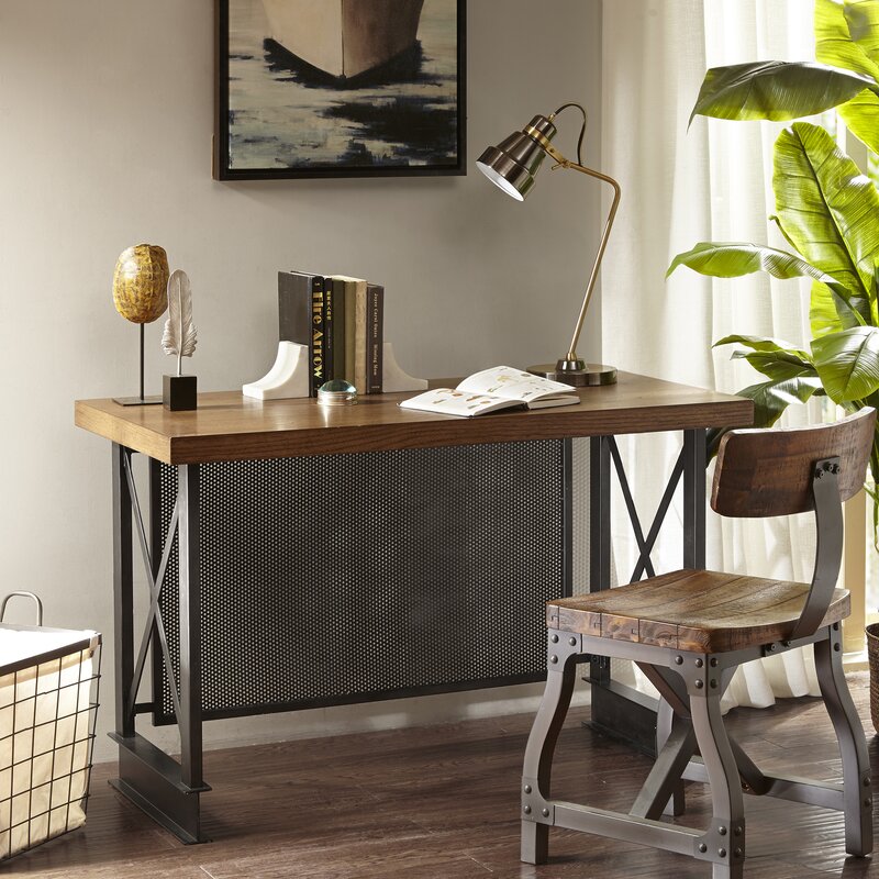 17 Stories Luella Industrial Writing Desk & Reviews | Wayfair