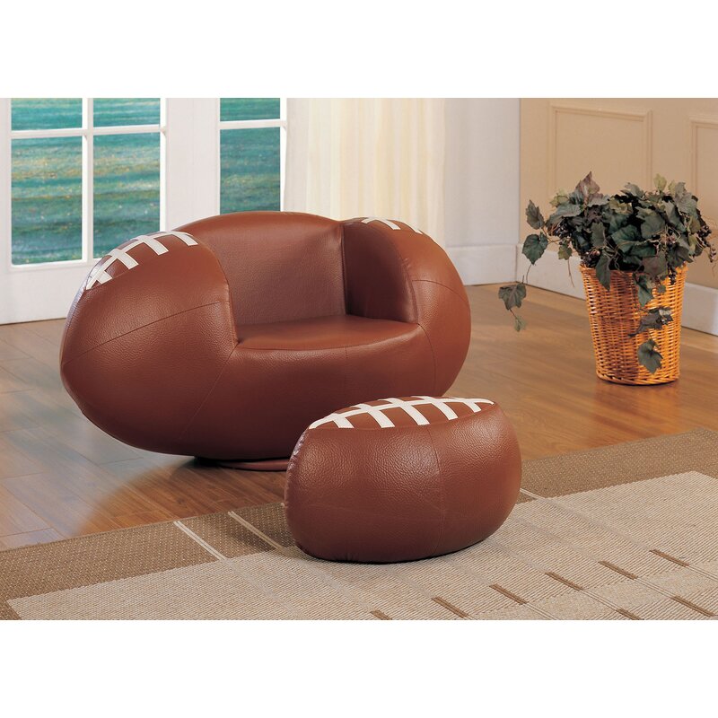 Braxton Kids Football Chair And Ottoman