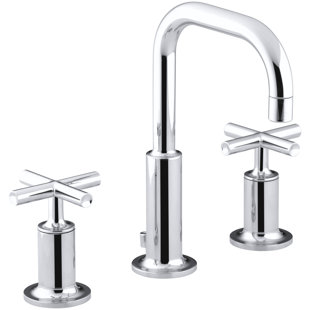 Cross Handle Bathroom Sink Faucets You Ll Love Wayfair Quickview Kohler Purist Widespread Bathroom Sink Faucet With Low Cross Handles