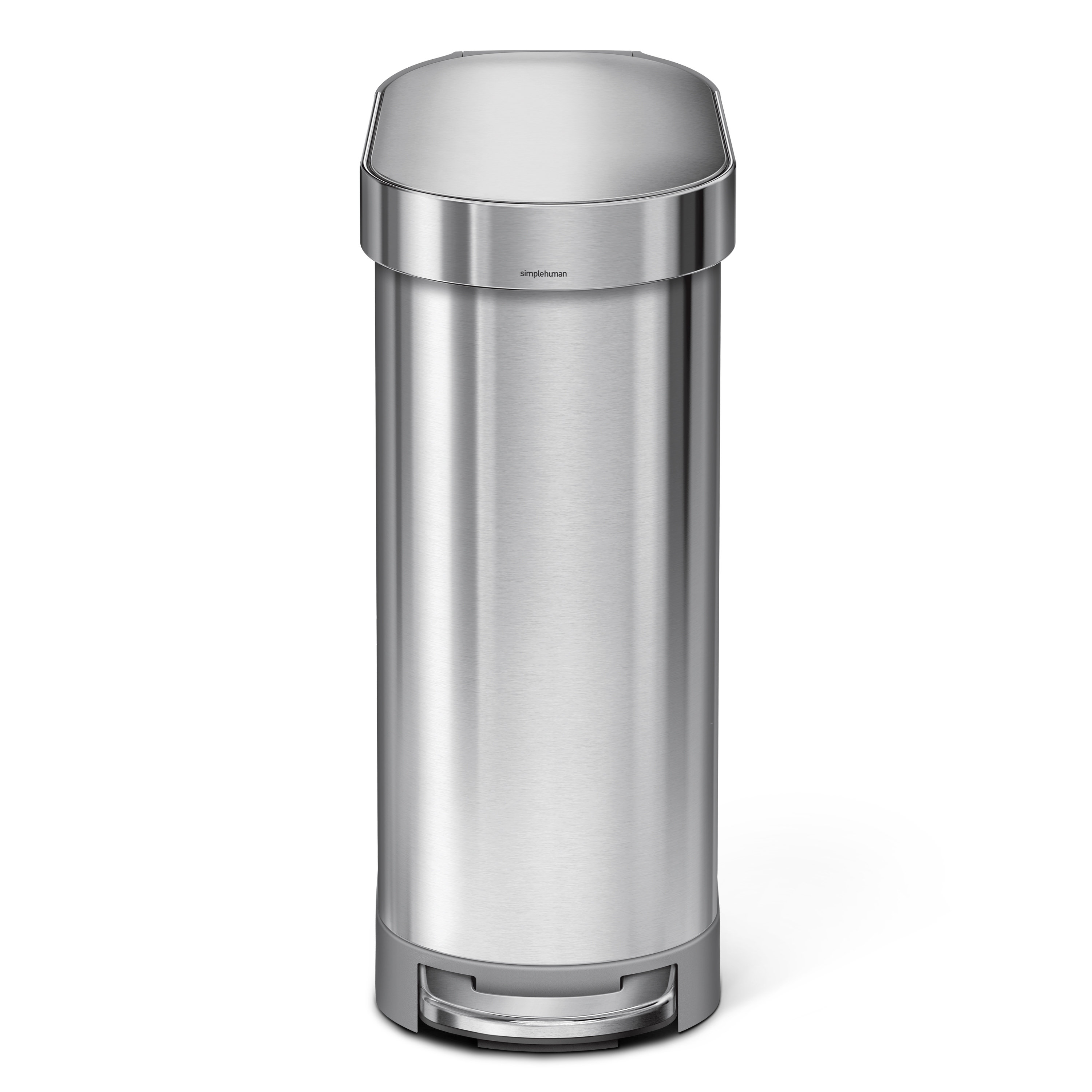 45 Liter Slim Step Stainless Steel Trash Can With Liner Rim Rose 45 Liter Slim Step Stainless Steel Trash Can With Liner Rim Rose Reviews Joss Main