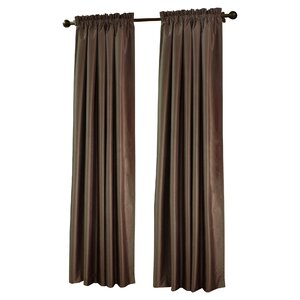 Donna Insulated Solid Semi-Sheer Thermal Rod Pocket Single Curtain Panel