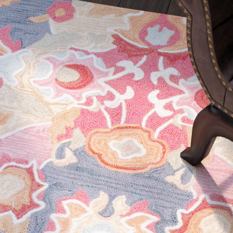 World Menagerie Maastricht Blue/Red Area Rug & Reviews Wayfair