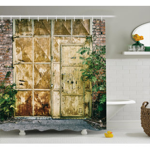 Berau Rustic Brick House Shower Curtain Berau Rustic Brick House Shower Curtain