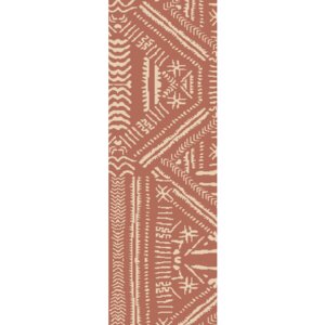 Amerie Hand-Knotted Rust/Beige Area Rug
