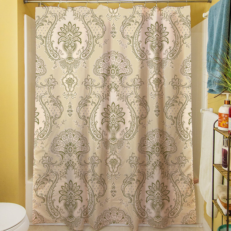 Manual Woodworkers & Weavers Damask Shower Curtain & Reviews Wayfair