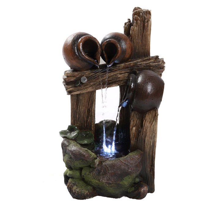 Hi Line Gift Ltd Polyresin Pouring Jugs Fountain With Led Light Polyresin Pouring Jugs Fountain With Led Light