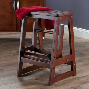 2-Step Wood Step Stool with 200 lb. Load Capacity