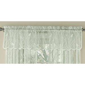 Knit Lace Song Bird Motif Curtain Valance