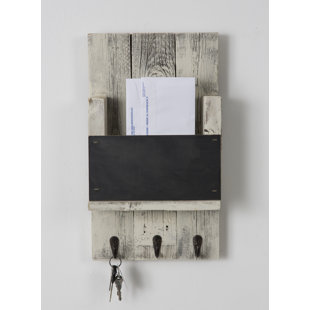 Wall Mail Organizers Birch Lane Sibeudu Mail Holder With Chalkboard And Hooks