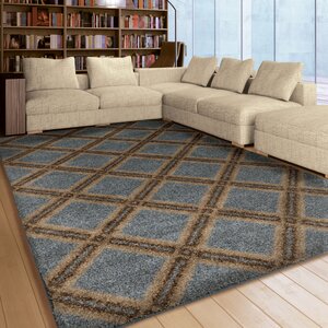 Menominee Shag Blue Area Rug