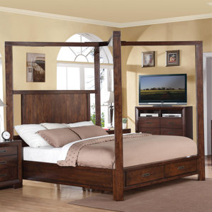 Lancaster Storage Canopy Bed by Loon Peak