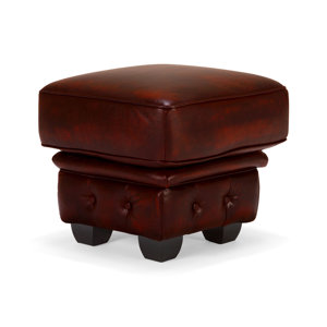 Fußhocker Chesterfield aus Leder von Massivum