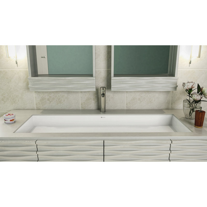 Decolav Sacha Solid Surface Plastic Rectangular Undermount Bathroom Sacha Solid Surface Plastic Rectangular Undermount Bathroom Sink With Overflow