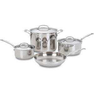 7 Piece Chef's Classic Stainless Steel Cookware Set